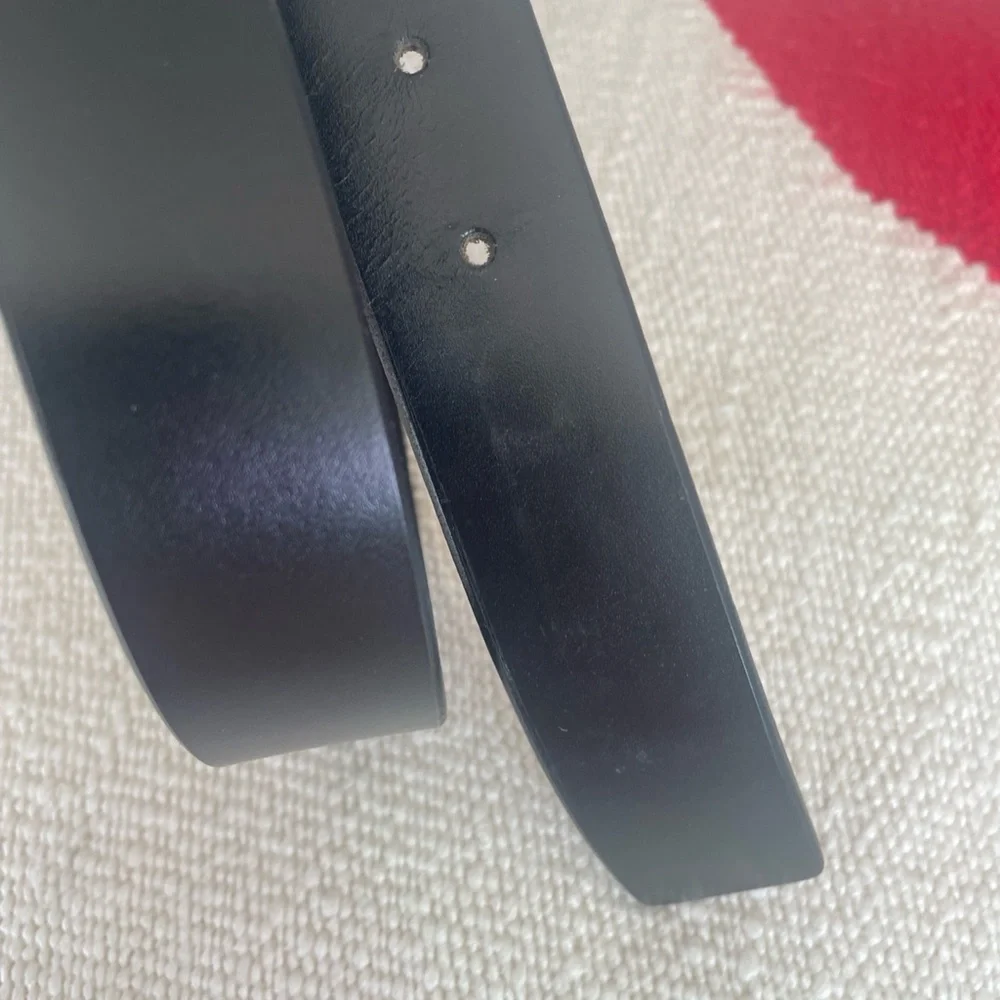 Authentic Trussardi Genuine Leather Belt Black Size 70 - Made in Italy